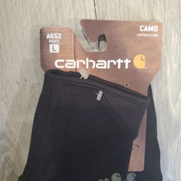 Carhartt Men's Black/Camouflauge Work Flex Touch Screen equipped Glove large - Picture 4 of 9